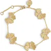 Anabel Aram Jewelry Butterfly Station Bracelet In Gold