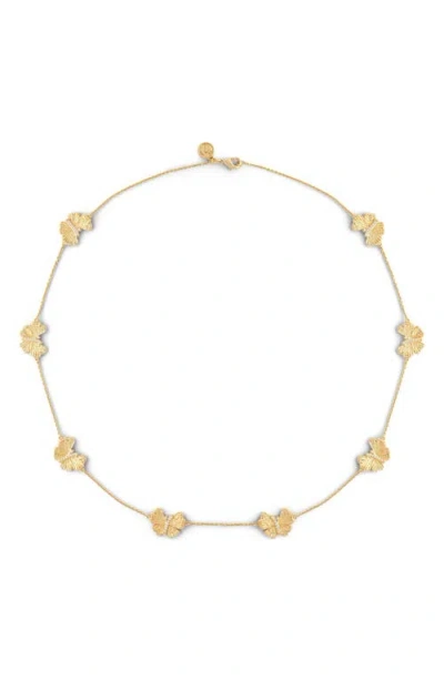 Anabel Aram Jewelry Butterfly Station Necklace In Gold