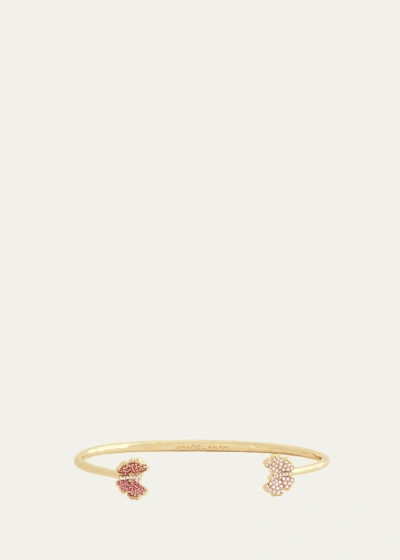 Anabel Aram Jewelry Cubic Zirconia Butterfly Bangle Bracelet In Gold