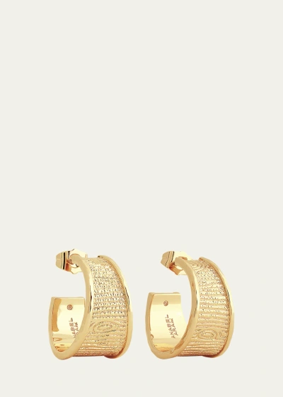 Anabel Aram Jewelry Enchanted Forest Bark Hoop Earrings In Gold