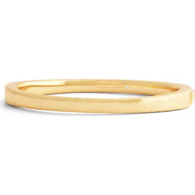 Anabel Aram Jewelry Farrier Medium Hinged Bangle In Gold