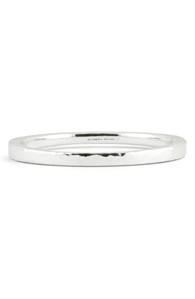 Anabel Aram Jewelry Farrier Medium Hinged Bangle In Silver