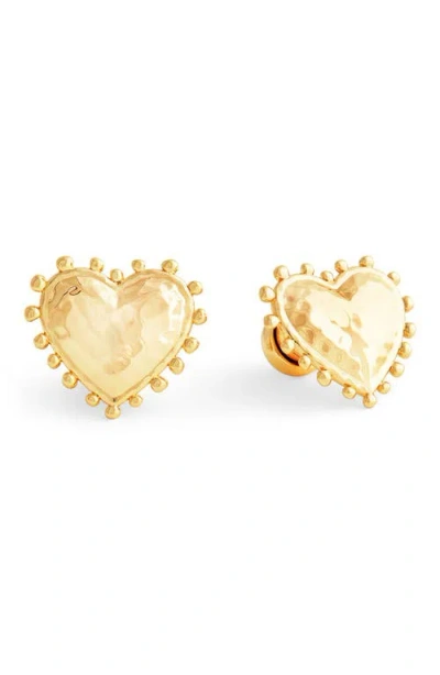 Anabel Aram Jewelry Heart Stud Earrings In Multi