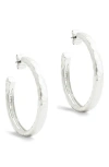 Anabel Aram Jewelry Medium Farrier Hoop Earrings In Silver