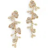 Anabel Aram Jewelry Orchid Pavé Dangle Drop Earrings In Gold