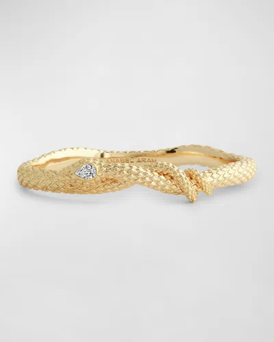 Anabel Aram Jewelry Serpent Hinged Bangle In Gold
