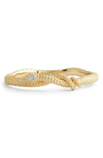 Anabel Aram Jewelry Serpent Hinged Bracelet In Gold