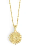 Anabel Aram Jewelry Zodiac Cubic Zirconia Pendant Necklace In Gold