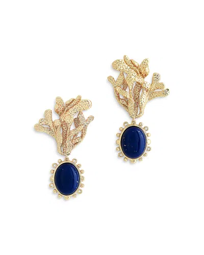 Anabel Aram Women's Ocean Kelp 18k-gold-plated, Lapis Lazuli & Cubic Zirconia Drop Earrings