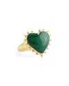 Anabel Aram Malachite Heart Ring