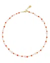 Anabel Aram Milos Beaded Collar Necklace, 16.5-17.5 In Red