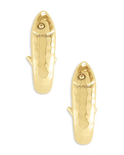 Anabel Aram Milos Fish Hoop Earrings In Gold