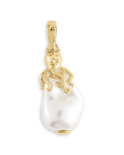 Anabel Aram Milos Freshwater Pearl Octopus Charm In Gold