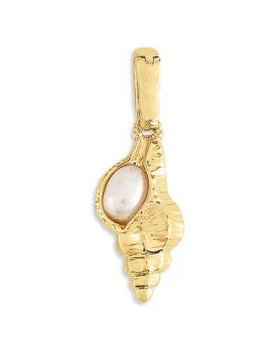 Anabel Aram Milos Freshwater Pearl Shell Charm In Gold