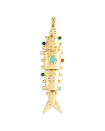 Anabel Aram Milos Large Fish Charm In Gold
