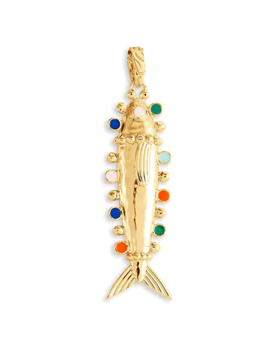 Anabel Aram Milos Medium Fish Charm In Gold