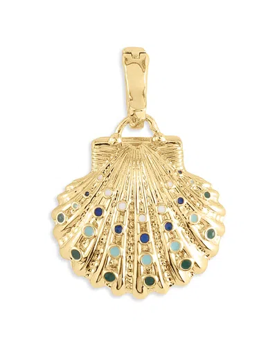 Anabel Aram Milos Shell Locket Charm In Gold