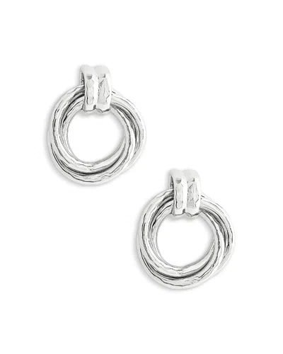 Anabel Aram Neptune Triple Ring Drop Earrings In Metallic