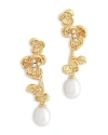 Anabel Aram Women's Orchid 18k-gold-plated, Cubic Zirconia & Freshwater Pearl Drop Earrings In White/gold