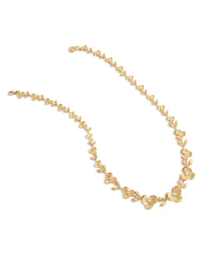 Anabel Aram Pave Orchid Link Necklace, 20