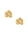 Anabel Aram Pave Orchid Stud Earrings