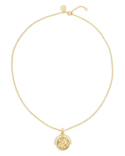 Anabel Aram Pave Pegasus Coin Pendant Necklace, 16-17