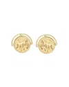 Anabel Aram Pave Pegasus Coin Stud Earrings