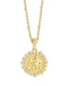 Anabel Aram Pave Zodiac Pendant Necklace, 16-17