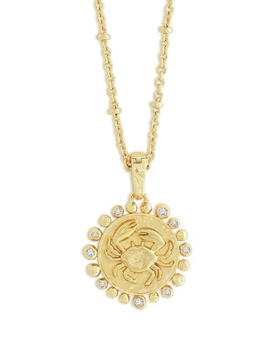 Anabel Aram Pave Zodiac Pendant Necklace, 16-17