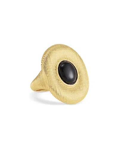 Anabel Aram Safari Black Onyx Cocktail Ring In Multi
