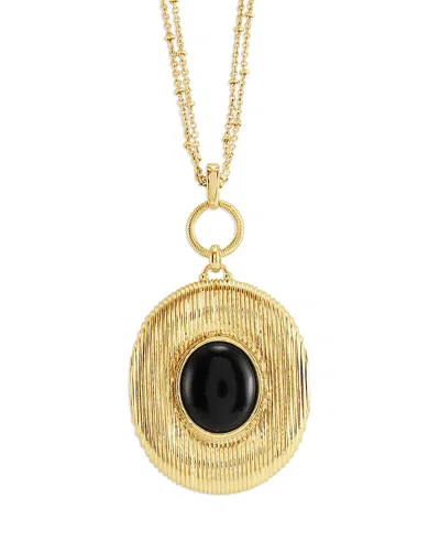 Anabel Aram Safari Black Onyx Statement Charm In Multi