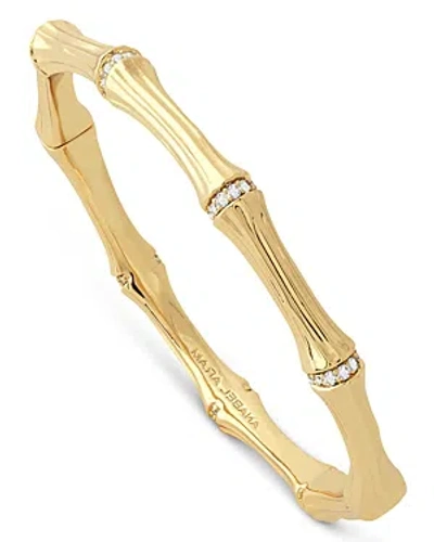 Anabel Aram Women's Bamboo 18k Gold-plated & Cubic Zirconia Hinge Bangle