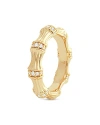 ANABEL ARAM SCULPTED BAMBOO RING IN 18K GOLD PLATED
