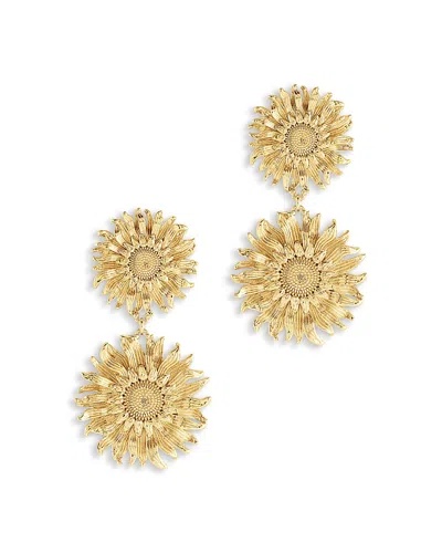 Anabel Aram Sunflower Drop Earrings In Black