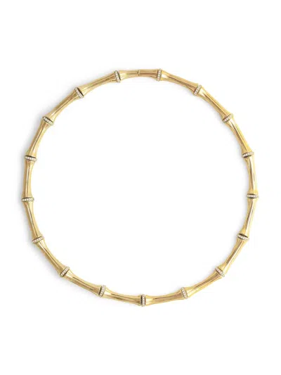 Anabel Aram Women's Bamboo 18k-gold-plated & Crystal Necklace