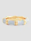 Anabel Aram Women's Bamboo 18k-gold-plated & Enamel Ring In Blue