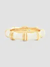 Anabel Aram White Bamboo Band Ring In White