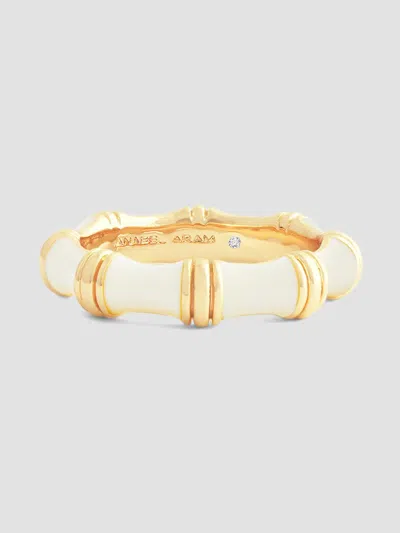 ANABEL ARAM WOMEN'S BAMBOO 18K-GOLD-PLATED & ENAMEL RING