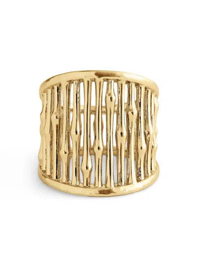 Anabel Aram Women's Bamboo 18k-gold-plated Wide Ring