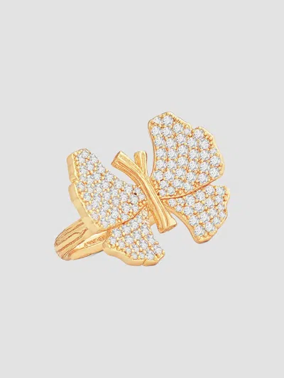 Anabel Aram Women's Butterfly 18k-gold-plated & Cubic Zirconia Ring