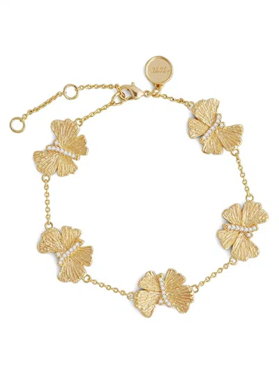 Anabel Aram Butterfly Station Bracelet In 18k Gold Plated