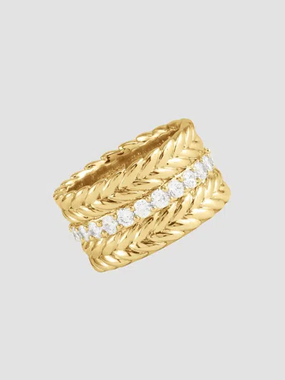 Anabel Aram Women's Cheval 18k-gold-plated & Cubic Zirconia Ring