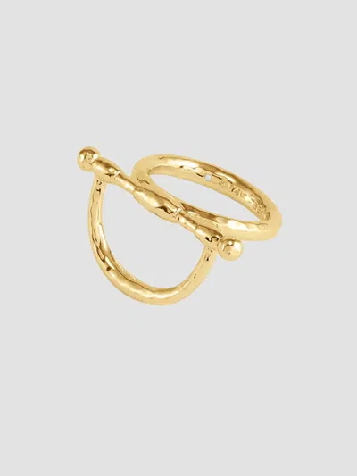 Anabel Aram Women's Cheval 18k-gold-plated Horsebit Ring