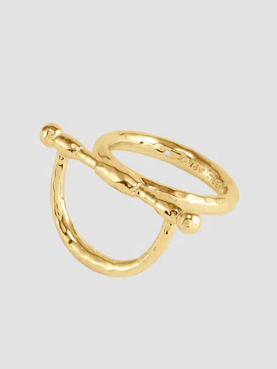 Anabel Aram Women's Cheval 18k-gold-plated Horsebit Ring
