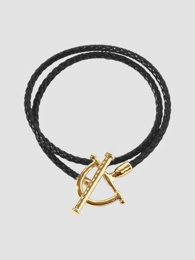 Anabel Aram Cheval Leather Wrap Bracelet In Metallic