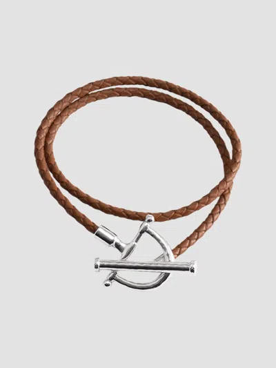Anabel Aram Cheval Leather Wrap Bracelet In Gold