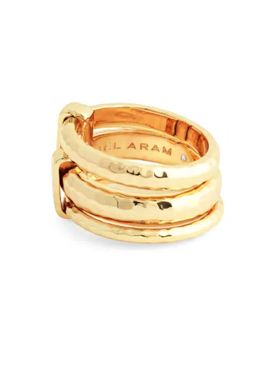 Anabel Aram Farrier 18k Yellow Gold Plated Triple Connected Ring