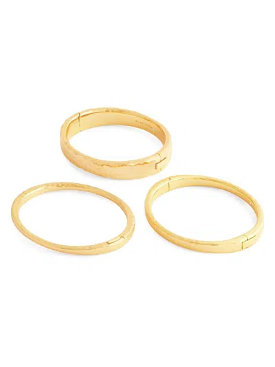 Anabel Aram Women's Farrier 18k-gold-plated Or Silver-plated Hinged Bangle