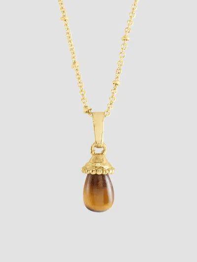 Anabel Aram Women's Forza 18k-gold-plated & Gemstone Charm In Brown