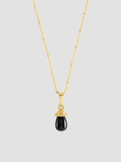 Anabel Aram Forza Black Onyx Charm In Gold